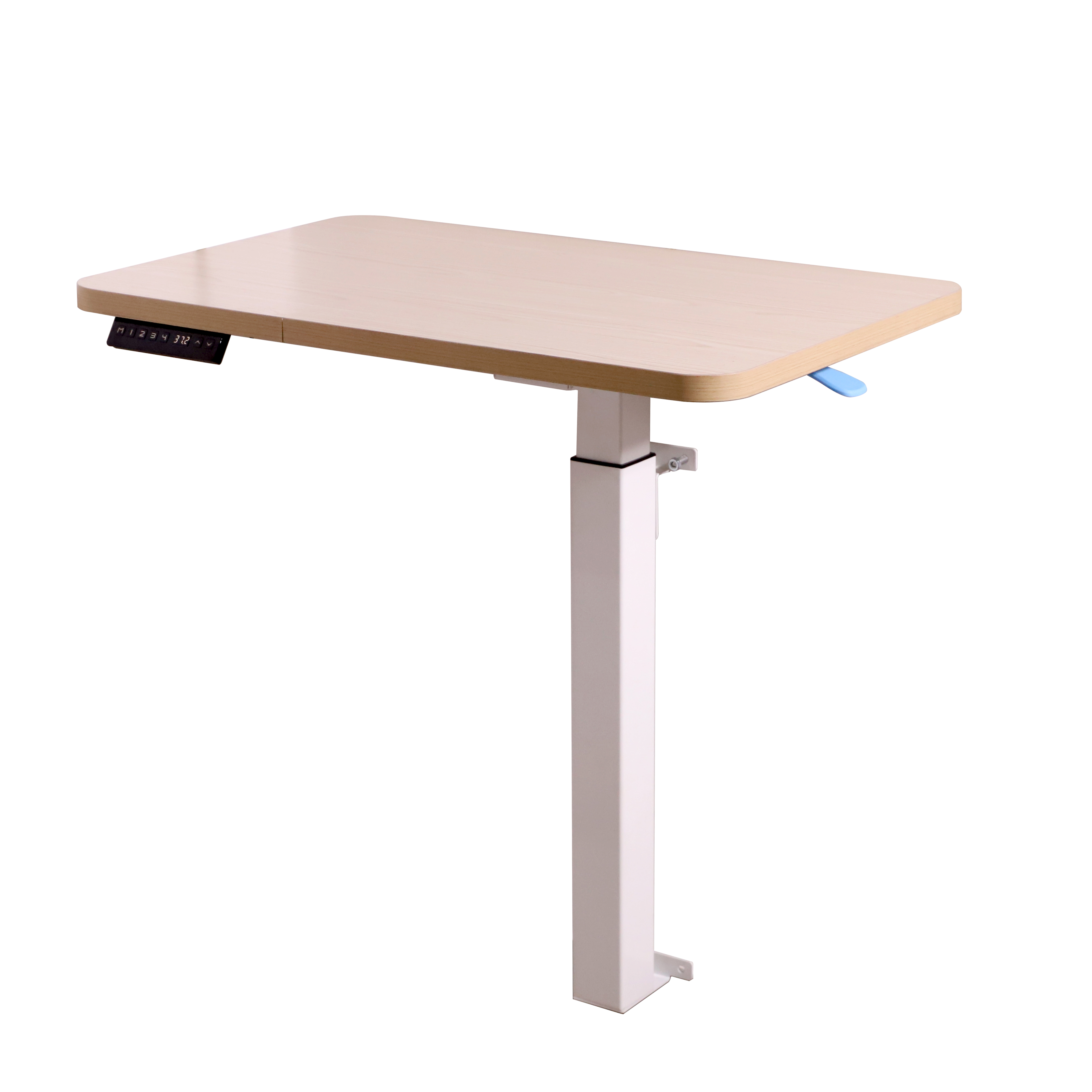 E5 Platzsparender, einmotoriger, einbeiniger, elektrisch h&ouml;henverstellbarer Hubtisch, Wandmontage, ergonomischer Computertisch, f&uuml;r die Arbeit von zu Hause aus