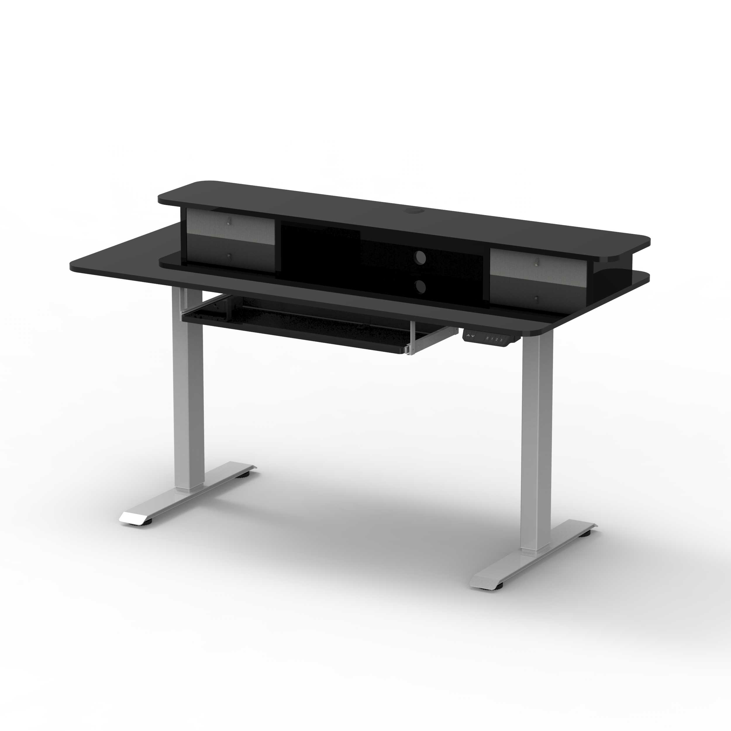  2JRF2(A) Escritorio de almacenamiento el&eacute;ctrico de dos niveles Escritorio de pie de 120 * 60 cm con cajones Econ&oacute;mico